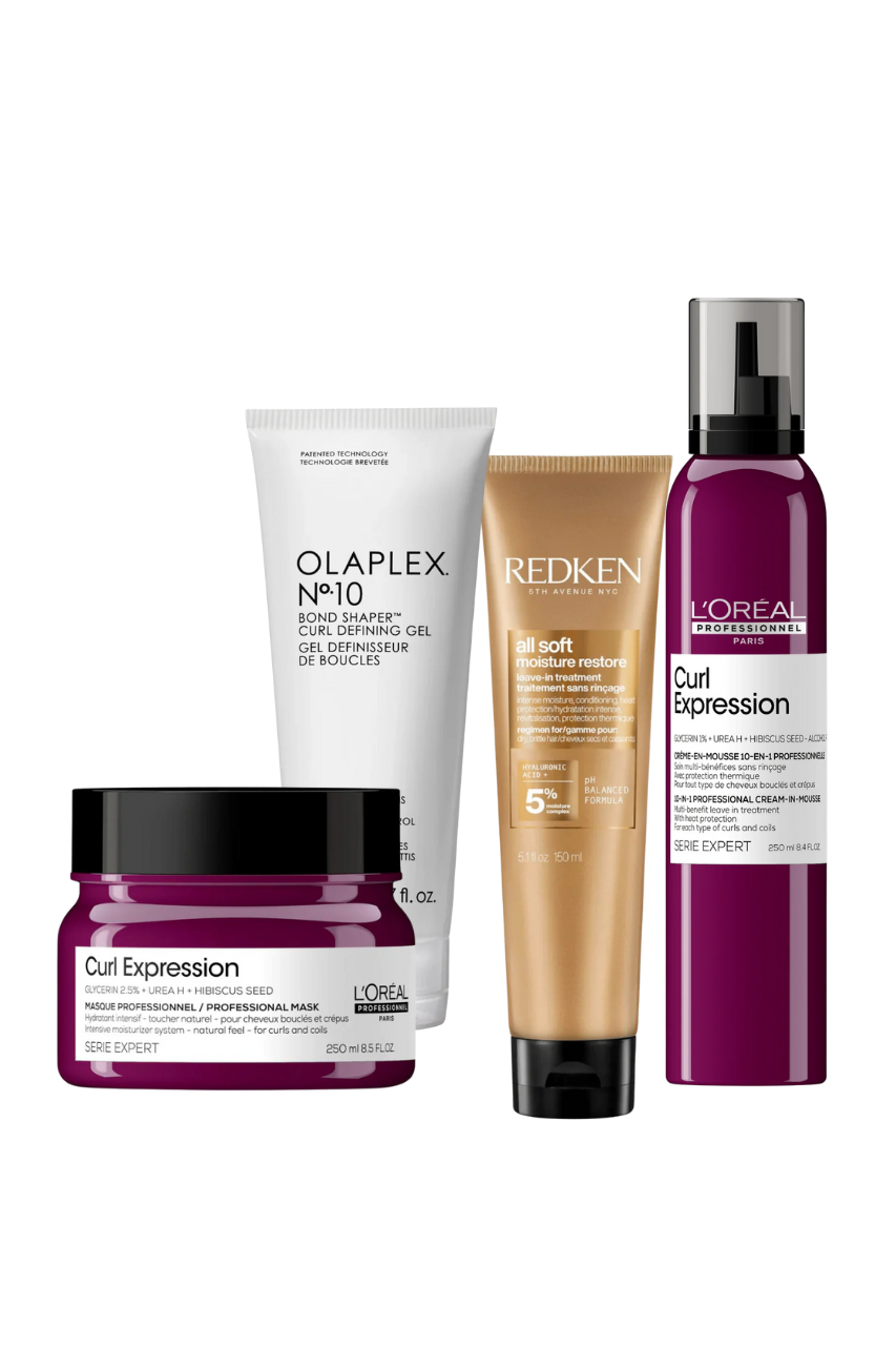 Ensemble pour cheveux bouclés – Hydratation, définition et sans frisottis